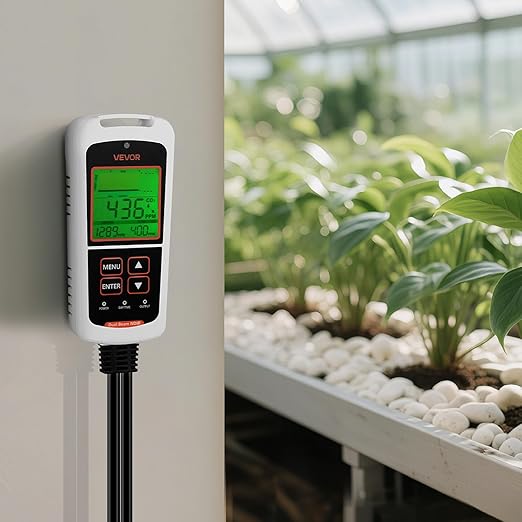 VEVOR Carbon Dioxide Monitoring Controller, Dual Outlets CO2 Monitor & Controller, Carbon Dioxide Sensor Day and Night Detection Feature, NDIR CO2 Sensor for Greenhouse, Laboratories, Classrooms, Home - Image 8