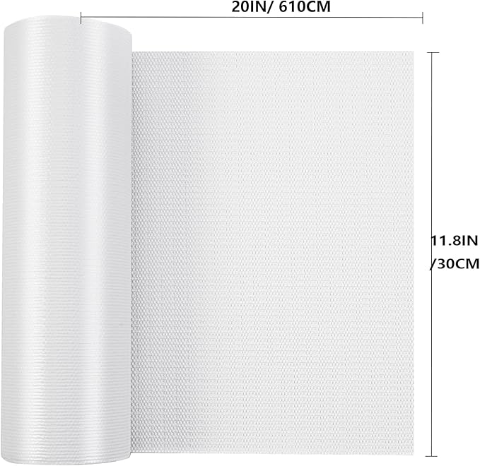 Shelf Liner, 11.8 Inches x 20 FEET Non-Slip Kitchen Cabinet Liner, Washable Oil-Proof Non-Adhesive Contact Paper for Drawer, Cabinet, Shelves, Cupboard, Refrigerator, Storage, Desks, Countertop - Image 6