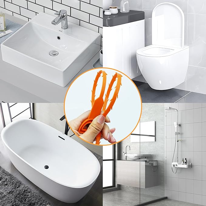 Drain Clog Remover, 25.2inch Flexible Long Pipe Snake Hair Clogs Catcher Cleaner Tool for Toilet, Kitchen Sink, Bathroom Tub, Sewer Drain - Image 6