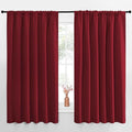 NICETOWN Blackout Curtains for Bedroom, Blackout Curtain Panels, Burgundy Red, 1 Pair, 70 by 63-inch, Window Treatment Energy Saving Thermal Insulated Solid Rod Pocket Blackout Drapes/Draperies by NICETOWN