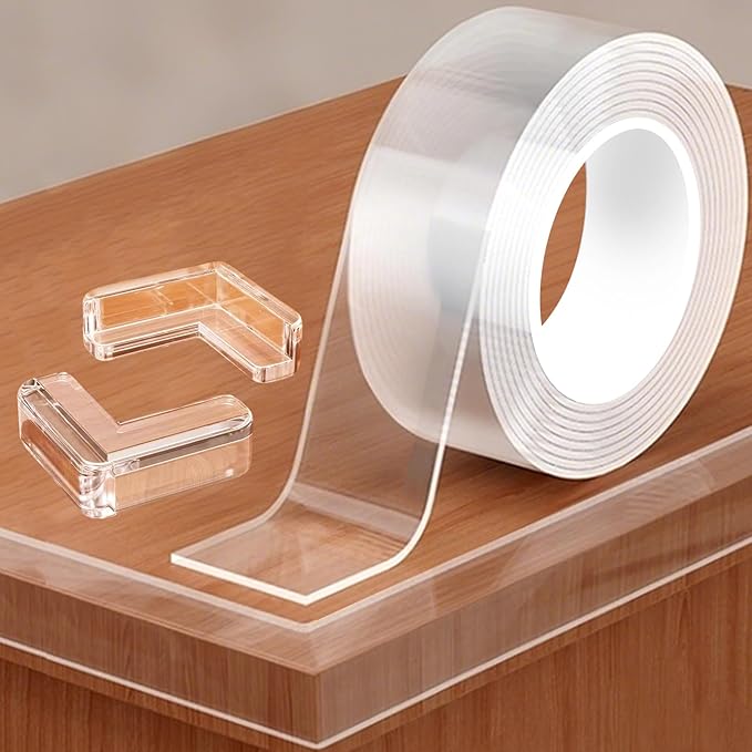 Clear Soft Corner Protectors for Furniture Strip,1.57 in x 13.12 FT Edge Bumper with 6 Corner Guards,Window Edge,Wall Protector,Table Corner Protectors and Fireplace in Family by Unknown