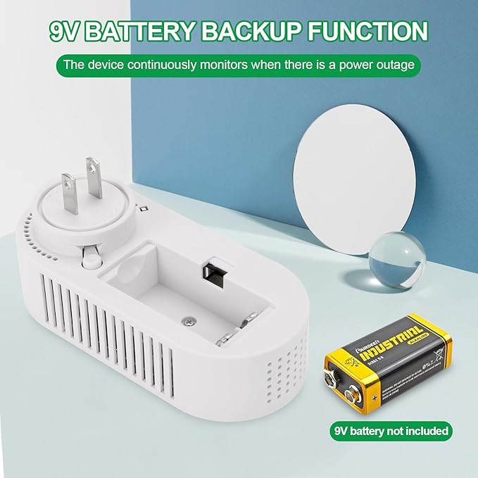 5-in-1 Combination Gas & Carbon Monoxide Detector with Battery Backup,Plug in Natural Gas Detector & CO Alarm with Temperature(°F) & Humidity Sonsor,Propane & CO Detector for Home,RV,Apartment - Image 5