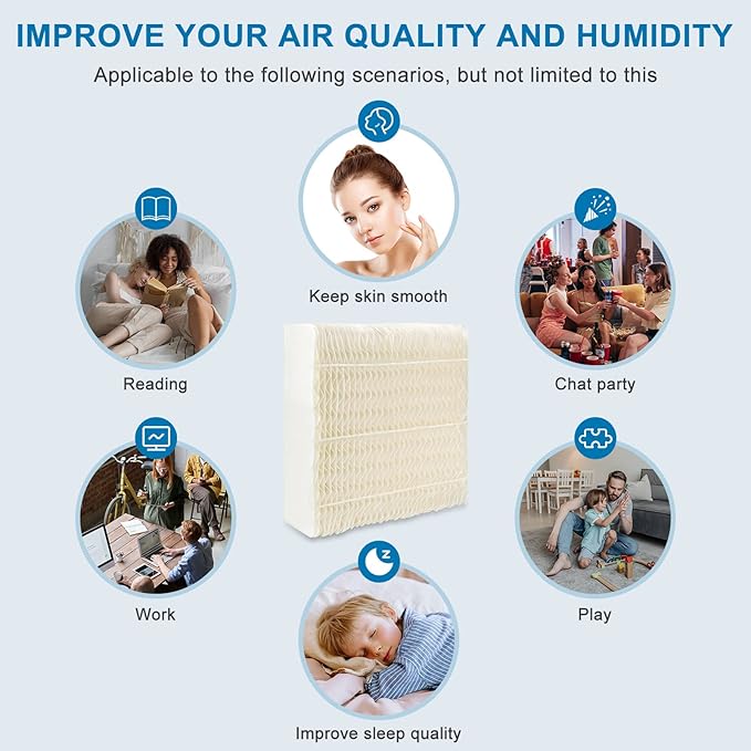 AMI PARTS 2 Pack 1043 Super Humidifier Wick Filter Replacement Compatible with AIR.Care EP9 Series EP9500 EP9700 EP9800 EP9R500 EP9R800 821000 826000 826800 and Bemis 800 8000 Series Humidifiers - Image 6