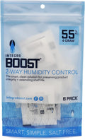Integra Boost 55% RH Level - 4 Gram Size - Two-Way Humidity Control Pack - Incl. Replacement Indicator Cards - Food Storage & Herbs Moisture Balancer for Up to 1/2 oz (Pack of 6) by IntegraSpecialtyProducts