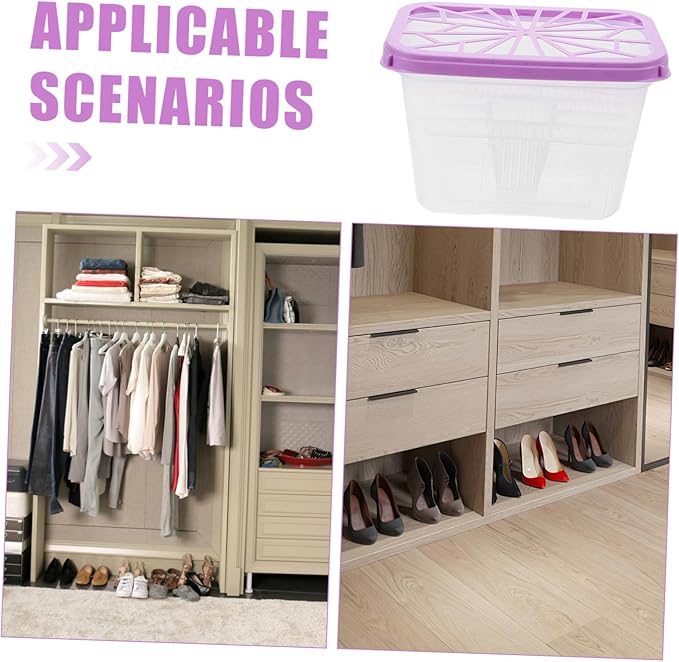 Happyyami 4Pcs Reusable Moisture Absorber Box Large Capacity Plastic Holder for Humidity Control in Wardrobe Cabinet Shoe Storage Versatile Indoor Use Sustainable - Image 3