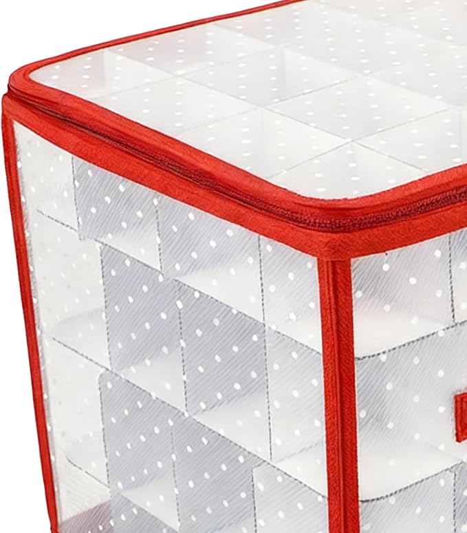 Ornament Organizer Storage Box | Space-Saving Decoration Container - Christmas Storage Containers - for Bedroom Living Room Indoor Outdoor Fireplace Mantel Kitchen - Image 7