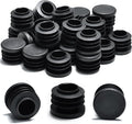 13/16" (20mm) Plastic Hole Plugs Black -Round Chair Leg Caps, Flush Mount Pipe Plugs, Tubing End Caps for Metal&Wood Legs Tube, Outdoor Furniture Feet caps & Table Plastic Plugs, 24 PCS by EASYEAH