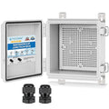 TICONN Waterproof Electrical Junction Box IP67 ABS Plastic Enclosure with Hinged Cover with Mounting Plate, Wall Brackets, Cable Glands (Off-White, 5.9"x5.9"x3.5") by TICONN