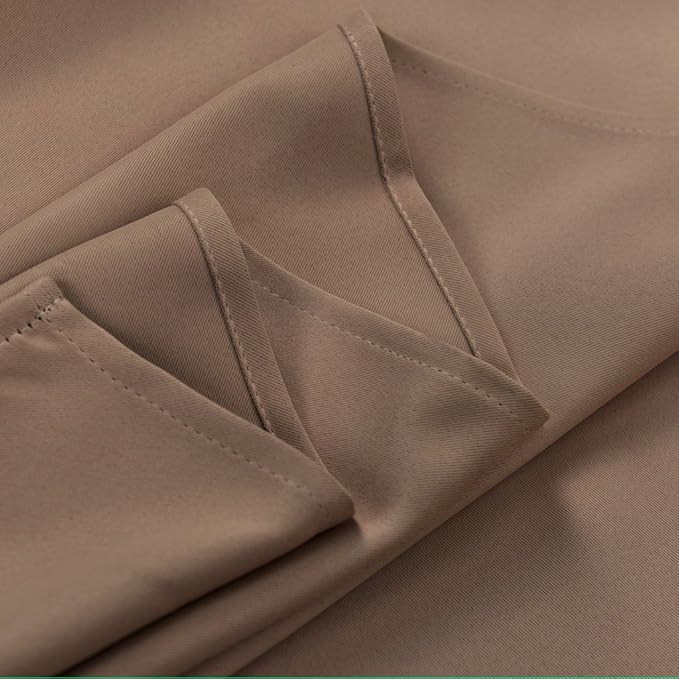 NICETOWN Bedroom Blackout Curtain and Drape - Window Treatment Thermal Insulated Grommet Top Blackout Drapery for Bedroom (1 Panel, 70 by 63 Inch, Cappuccino) - Image 3
