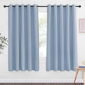 NICETOWN 66 Inch Long Blackout Curtains for Bedroom Living Room, Thermal Insulated Room Darkening Curtains, Light Blocking Blackout Drapes for Bedroom, 66" W x 66" L, 1 Panel, Vintage Blue by NICETOWN