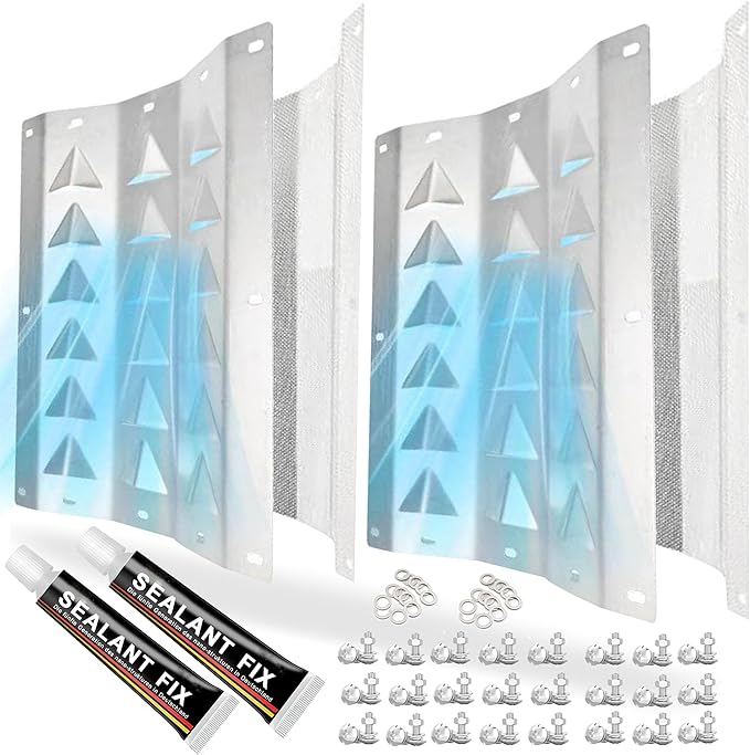 Shipping Container Air Vent Kit Cross Flow Ventilation Preventing Excessive Heat and Condensation, Provide Air Flow for Cargo, Louvered Gable, Big Size (2 Pack) by Pertresion