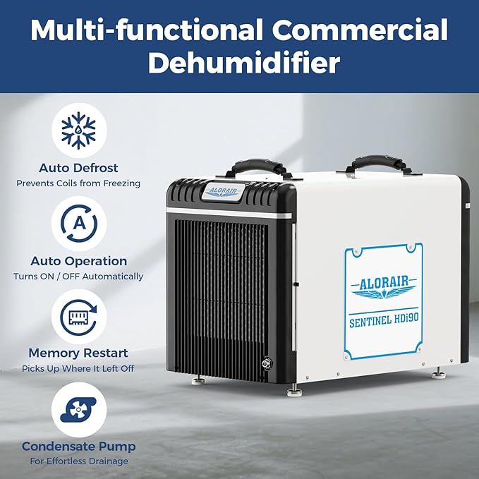ALORAIR Wi-Fi Crawl Space Dehumidifier, 198 PPD Basement Dehumidifiers with Condensate Pump, Auto-Defrost, Rare Earth Alloy Tube Evaporator - Image 2
