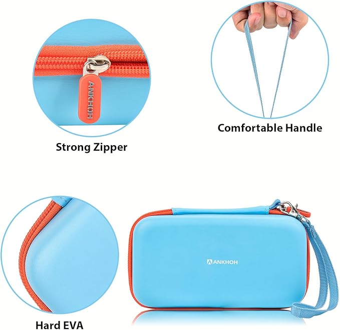 ANKHOH DIY Case with Sticker Compatible with 3Doodler Start+ Essentials for 3D Pen Set for Kids, Storage Organizer Holder for Printing Filament Refill and USB Charger (Box+ Sticker Only) (Blue) - Image 3