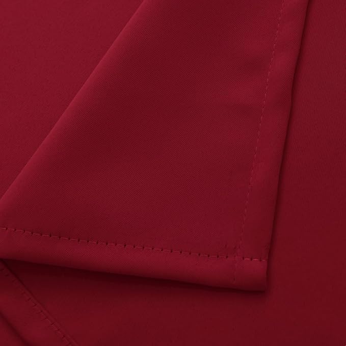 Hiasan RV Blackout Curtains for Bedroom, 52 x 36 Inches Long - Thermal Insulated & Light Blocking Window Curtains for Living Room, 2 Drape Panels Sewn with Tiebacks, Christmas Red - Image 9