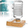 Portable Humidifiers for Travel, Small Mini Humidifier with Auto Shut-Off, Nightlight and Storage Bag for Hotel, Bedroom or Office, Plant Humidifier Indoor, Wood Grain by HOMDIS