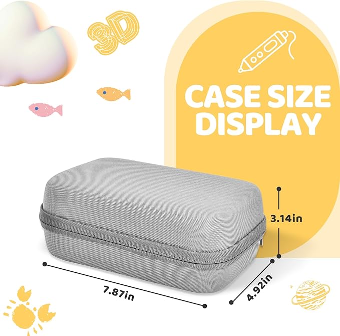Case Compatible with 3Doodler Start+ Essentials for 3D Pen Set for Kids, Carrying Holder Fit for Printing Pens, Storage Organizer for Printing Filament Refill, Micro-USB Charger (3D-04A-Grey) - Image 2