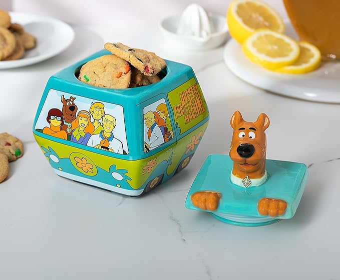 Silver Buffalo Scooby-Doo Mystery Machine Small Sculpted Ceramic Snack Jar Featuring Scooby-Doo, Shaggy, Velma, Daphne, and Fred, 5” x 5” x 6.75” - Image 9
