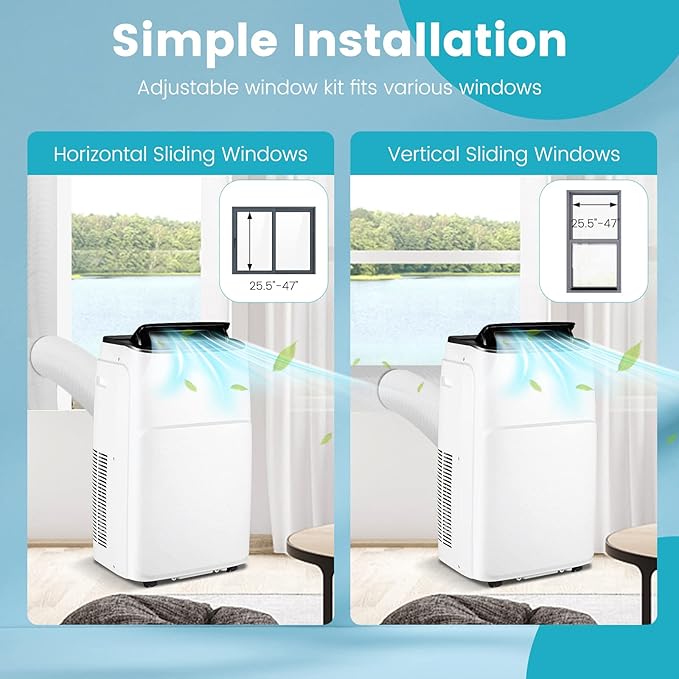 PETSITE Smart Portable Air Conditioner & Heater 13000 BTU, 4-in-1 Stand up AC Unit, Dehumidifier, Heater & Fan with Remote Control Window Kit For Rooms up to 600 Sq.ft - Image 6