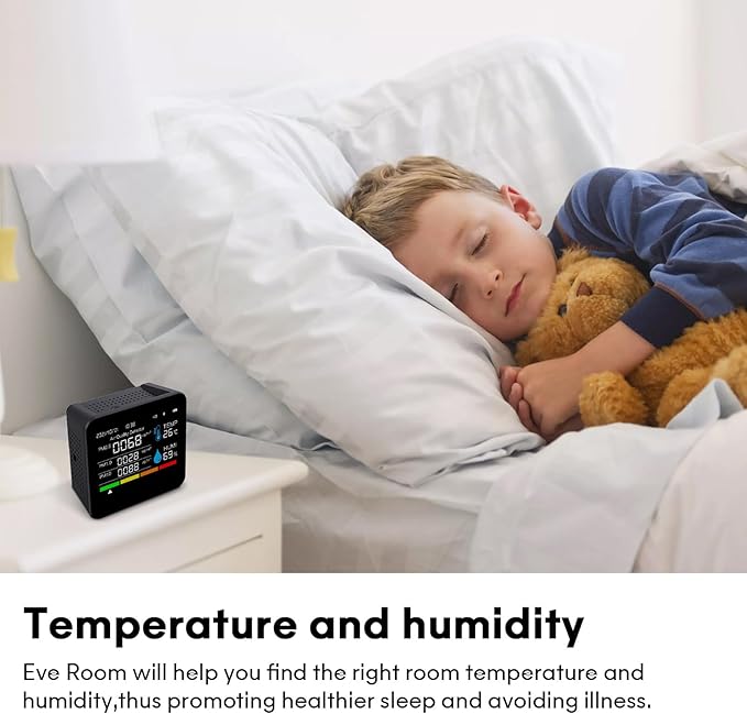 9-in-1 Indoor Air Quality Monitor: Detects PM2.5, PM1.0, PM10, CO2, CO, TVOC, HCHO, Temperature & Humidity for Home, Office, School & Hotel - Image 5