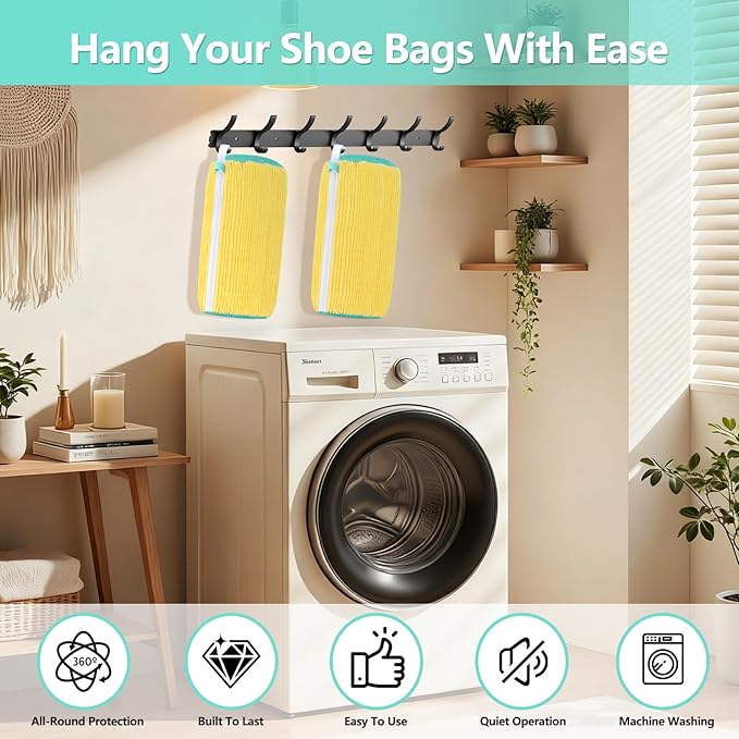 Shoe Washing Machine Bags 2Pcs, Shoe Washing Bags with2-Size Travel Laundry Bags - Washer & Dryer Safe Protector for Sneakers/Boots/Shoes Machine Washable Set - Image 8