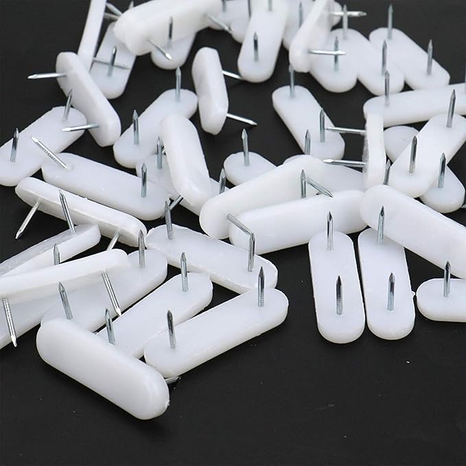 Luckycivia 60 PCS Plastic Head Double Pins, Furniture Chair Leg Feet Pads Glide Nails - Image 3