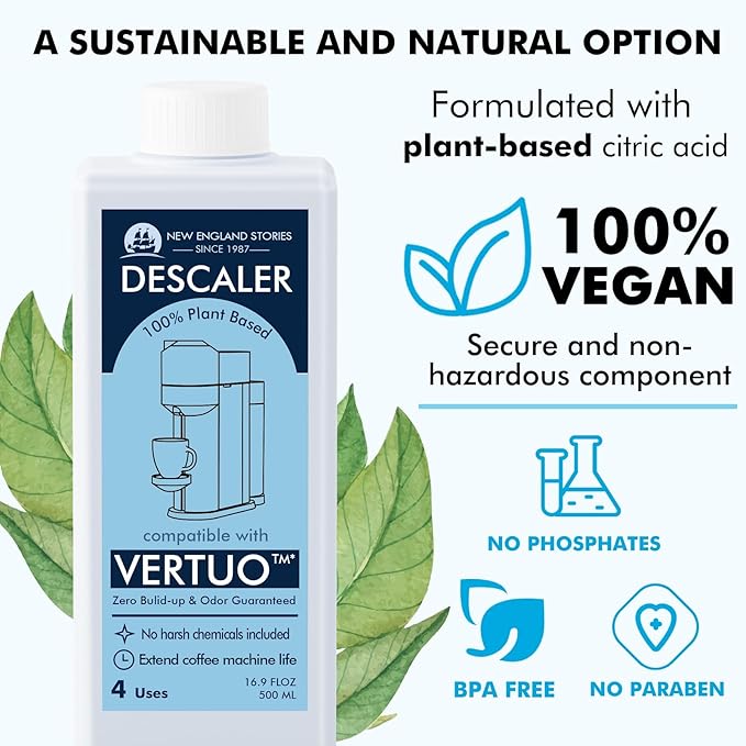 Nespresso Compatible Descaling Solution, 2 Years 8 Total Uses Descaling Kit. Effectively Remove Limescale & Mineral Build-Up. Restore Your Machine's Performance and Extend Lifespan for Perfect Coffee - Image 4