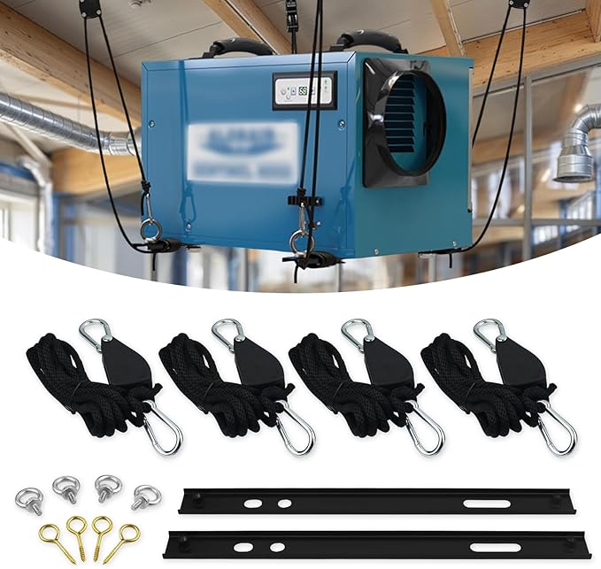 Dehumidifier Hanging Kit for Crawl Space & Basement – 300 Lb. Capacity | Anti-Vibration Mounting Brackets to Reduce Noise, Secure Hanging Dehumidifier Kits (Easy Install) by Unknown
