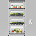 SOLIGT Plant Shelf with Grow Lights, 5 Tier Grow Light Stand Rack with 8 Pack 2FT 6000K T8 Full Spectrum Led Grow Lights for Indoor Plants, Seed Starting, Seedling Growing, Timer Included by SOLIGT