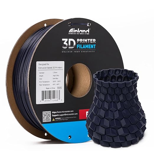 INLAND Micro Center PLA+ 3D Printing Filament 1.75mm - PLA Pro Dimensional Accuracy +/- 0.03 mm - 1kg Cardboard Spool (2.2 lbs) (1 Pack Dark Blue, 1.75mm) - Image 9