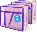 2 Pack Clear Zippered Storage Bags for Clothes, Closet Organizers and Storage Vinyl Bag for Bedding, Linen, Blankets, Comforters, Clothes & Toys Multi Purpose & Space Saver PVC Organizers by BuddingJoy-BuildaJoyfulLifeforYou