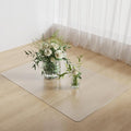 3'×3' Frosted Clear Waterproof Area Mat for Hard Floor, No Scratches Plastic Floor Mat for Litter Boxes, Spill-Resistant Easy Cleaning Floor Protector for Under Refrigerator, Plant Pots by Unknown