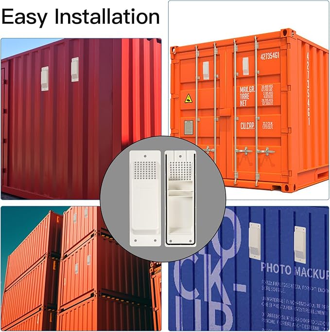Shipping Container Air Vent Kit Heavy Duty Shipping Container Accessories Cross Flow Ventilation Kit Reduce Heat Humidity Pressure Condensation Add Air Flow for Cargo (8 Pack White) - Image 6