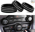 Auprite Climate Control Knob Covers for Challenger Accessories 2015-2023 2024, for Dodge Charger 2015-2023 2024, for Dodge Chrysler 300/300s 2015-2024,3Pcs Kit (Black) by Auprite