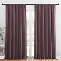 NICETOWN 2 Panels Blackout Curtains, Rod Pocket Thermal Insulated Drapess for Bedroom, Privacy Protection Easy-Care Heavy Duty Curtains for Living Room/Dining Room, W70 x L95 inches, Dry Rose by NICETOWN