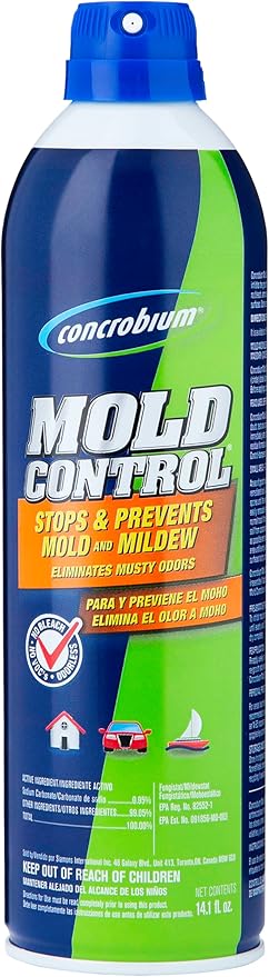 Concrobium Mold Control Aerosol, 14.1 oz – Eliminates & Prevents Mold – EPA Registered, Bleach-Free, Odorless, VOC-Free – For Indoor & Outdoor Surfaces, Mid-Sized Jobs, and Hard-to-Reach Areas by Rust-Oleum