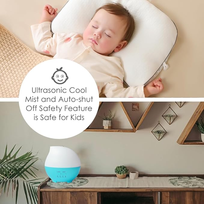 Ultra Quiet Humidifiers for Bedroom with Essential Oil mistified, Smart Cool Mist Air Humidifier for Baby, Nursery, Plants, Easy to Clean & Top Fill Ultrasonic Humidifier - Image 3