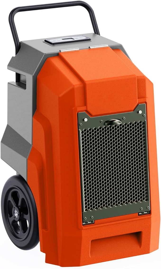 MOUNTO 180Pints LGR Industrial Dehumidifier with Pump and Drain Hose, Portable Commercial Dehumidifier with Wheels for Home, Basements, Garages, and Job Sites (Orange) by MOUNTO