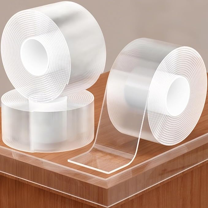 3 Pack Clear Edge Protector Strip,2.56 in x 9.84 FT,Sharp Edge Wrap Cover Tape,Self Adhesive Protective Bumper Guards for Cabinet Door Desk Glass Table Bed Furniture,Kitchen Countertop by Unknown