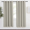 NICETOWN Blackout Natural Curtain for Living Room, 1 Panel, W55 x L78, Thermal Insulated Solid Grommet Sound Reducing Energy Saving Window Drape for Bedroom/Dining Room by NICETOWN