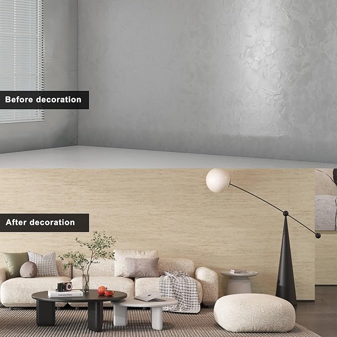 3D Wall Panels Peel and Stick – 2pc X 23.82"x110" PVC Faux Travertine Texture, Self Adhesive Waterproof Wall Covering, DIY Accent Wall, Sofa Background Backsplash & Modern Home Decor, Covers 36 sq.ft - Image 3