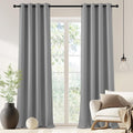 NICETOWN Blackout Drapery Curtain Panel 90 inches Long - Window Treatment Thermal Insulated Grommet Blackout Curtain/Drape for Bedroom Living Room (Silver Grey, 1 Panel, 46 by 90 inches) by NICETOWN