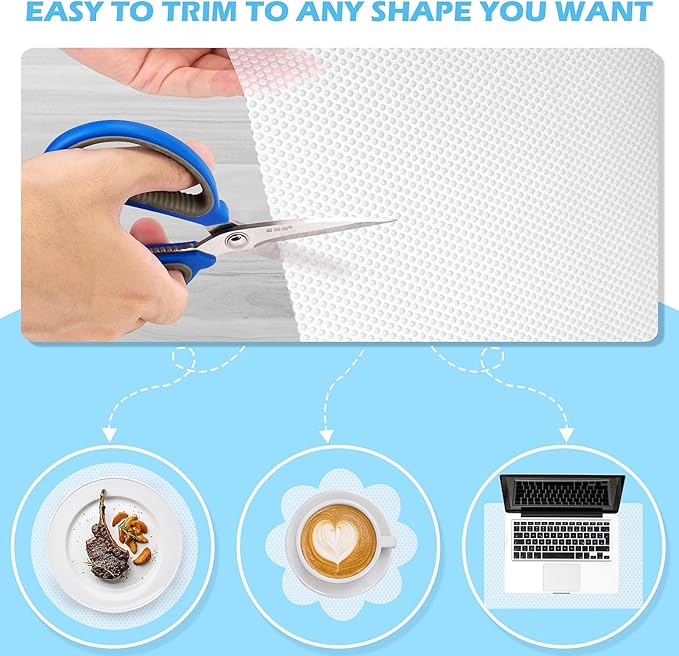 Drawer Liners, Waterproof Shelf Liner, Anti-Slip Non-Adhesive BPA Free Kitchen Cupboard Cabinet Liner Refridge Fridge Mats Sink Protector Strong Durable for Home (Clear/15.7in x 20Ft) - Image 4