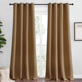 NICETOWN Sleek Blackout Curtains 108 inches Length for Windows, 2 Panels, Gold Brown, W55 x L108 -Inch, Noise Reducing and Block Draft Panels for Door Doorway Laundry Office Luxury Decor Theme by NICETOWN