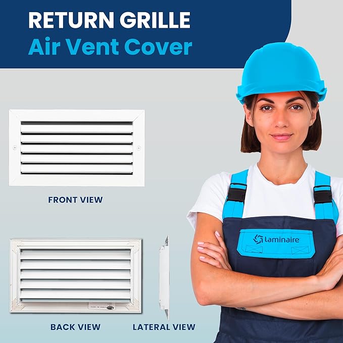 18x4 Inch (Duct Opening) Air Return Vent Cover Decorative – Premium Aluminum AC Vent Cover for Ceiling & Wall, Rustproof Grille, Ideal for Home HVAC Grille, Durable & Easy to Install by ACLAMINAIRE - Image 2