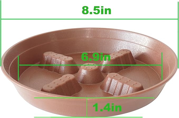 4 Pack Plant Saucer 8 inch, 10 12 14 17 inch, Plant Stand Plastic Plant Saucers for Indoors Outdoor, Heavy Duty Flower Planter Drip Trays for Pots, Pot Saucers for Plants, Grow Bags Saucers - Image 2