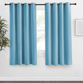 NICETOWN Teal Blue Blackout Curtain 57 inch Length, W55 x L57 Inch, 8 Grommets Top, 1 Piece, Thermal Insulated Modern Window Treatment Soundproof Drape Panel for Bedroom/Living Room by NICETOWN