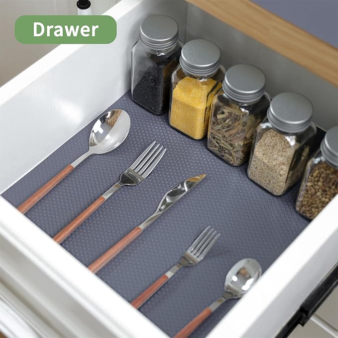 Shelf Liners 18 inch x 20 ft Kitchen Cabinets Liner Non-Stick Drawer Mats EVA Protector Shelving Cupboard Lining (Gray, 18 inch x 20 ft) - Image 4
