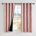 NICETOWN 100% Blackout Pink Curtains for Bedroom and Living Room, Easy Care Solid Thermal Insulated Grommet Panels and Drapes for Bedroom Decoration, 52" x 72", 2 Panels by NICETOWN