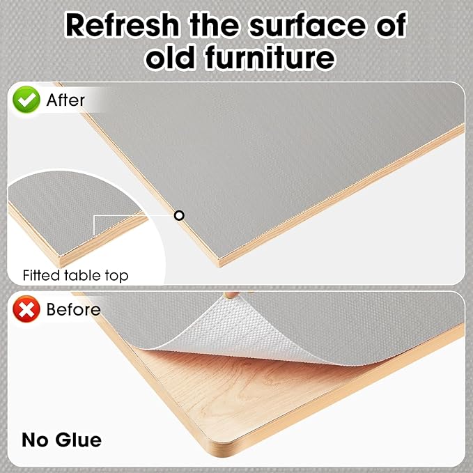 Drawer and Shelf Liner, Non-Slip Kitchen Cabinet Liners Non-Adhesive Thick Strong Grip Waterproof Washable Mats Protect Dresser Shelves Cupboard Bathroom Cabinets, Light Gray, 24 in X 10 FT - Image 8