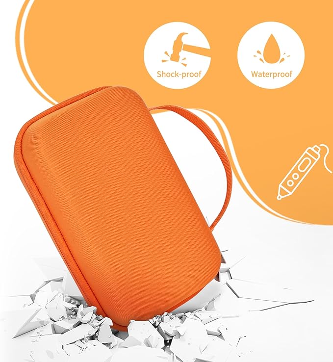 Case Compatible with 3Doodler Start+ Essentials for 3D Pen Set for Kids, Carrying Holder Fit for Printing Pens, Storage Organizer for Printing Filament Refill, Micro-USB Charger (3D-04B-Orange) - Image 4